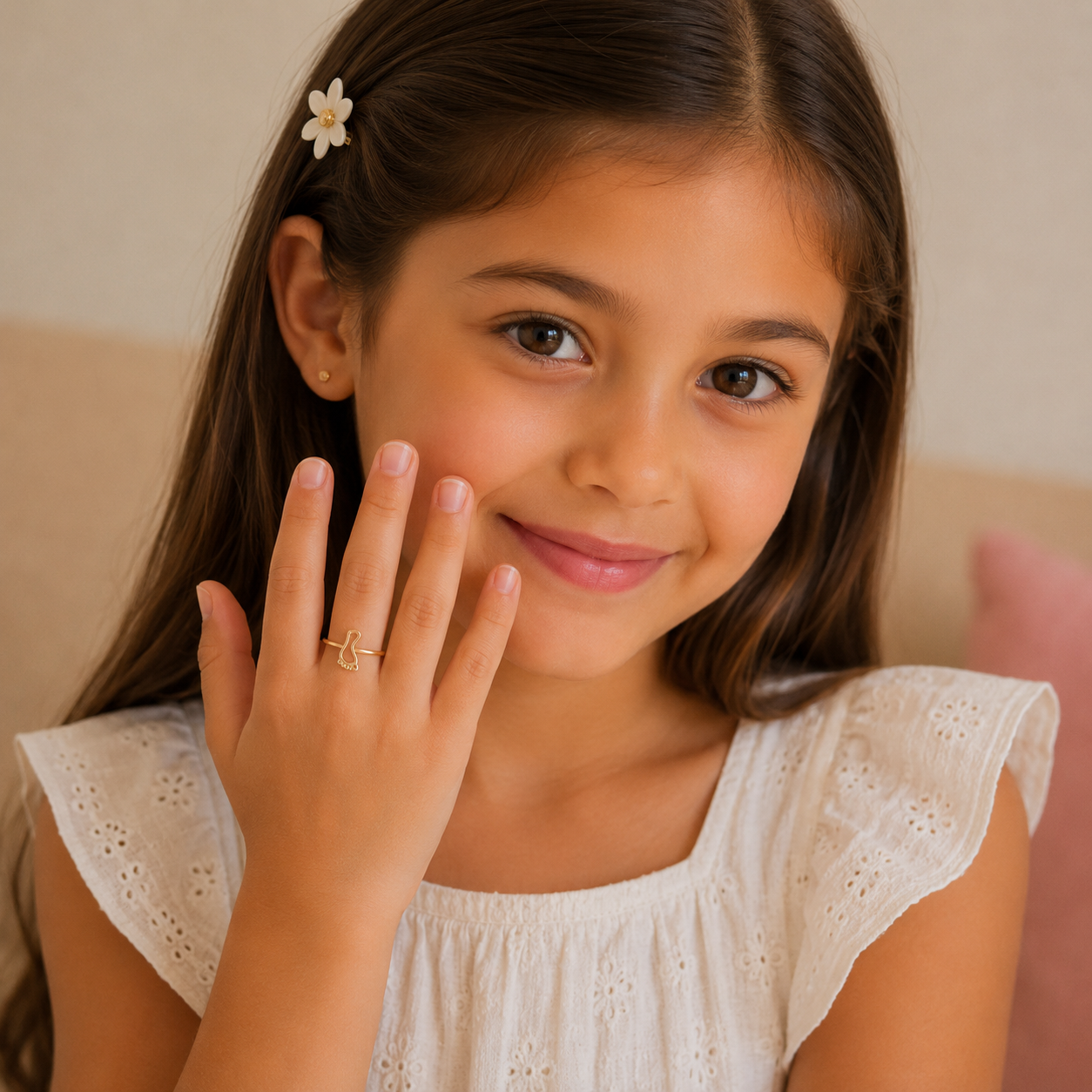 Gold Plated Feet Design Ring