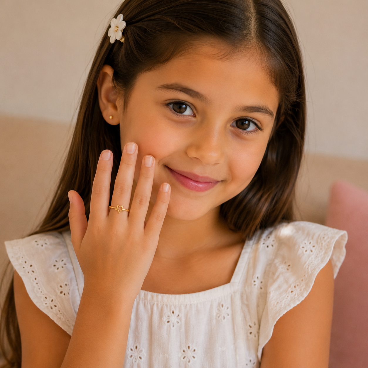 Gold Plated Star Design Ring