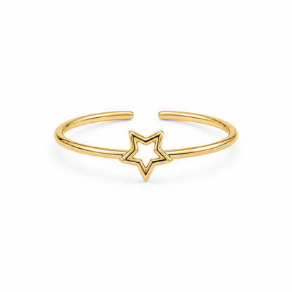 Gold Plated Star Design Ring