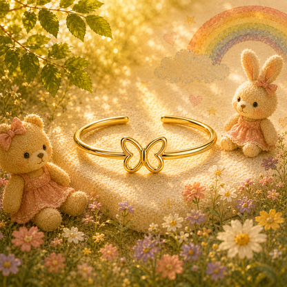 Gold Plated Butterfly Design Ring