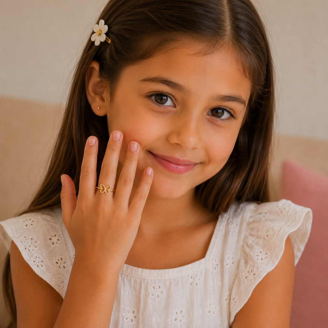 Gold Plated Butterfly Design Ring