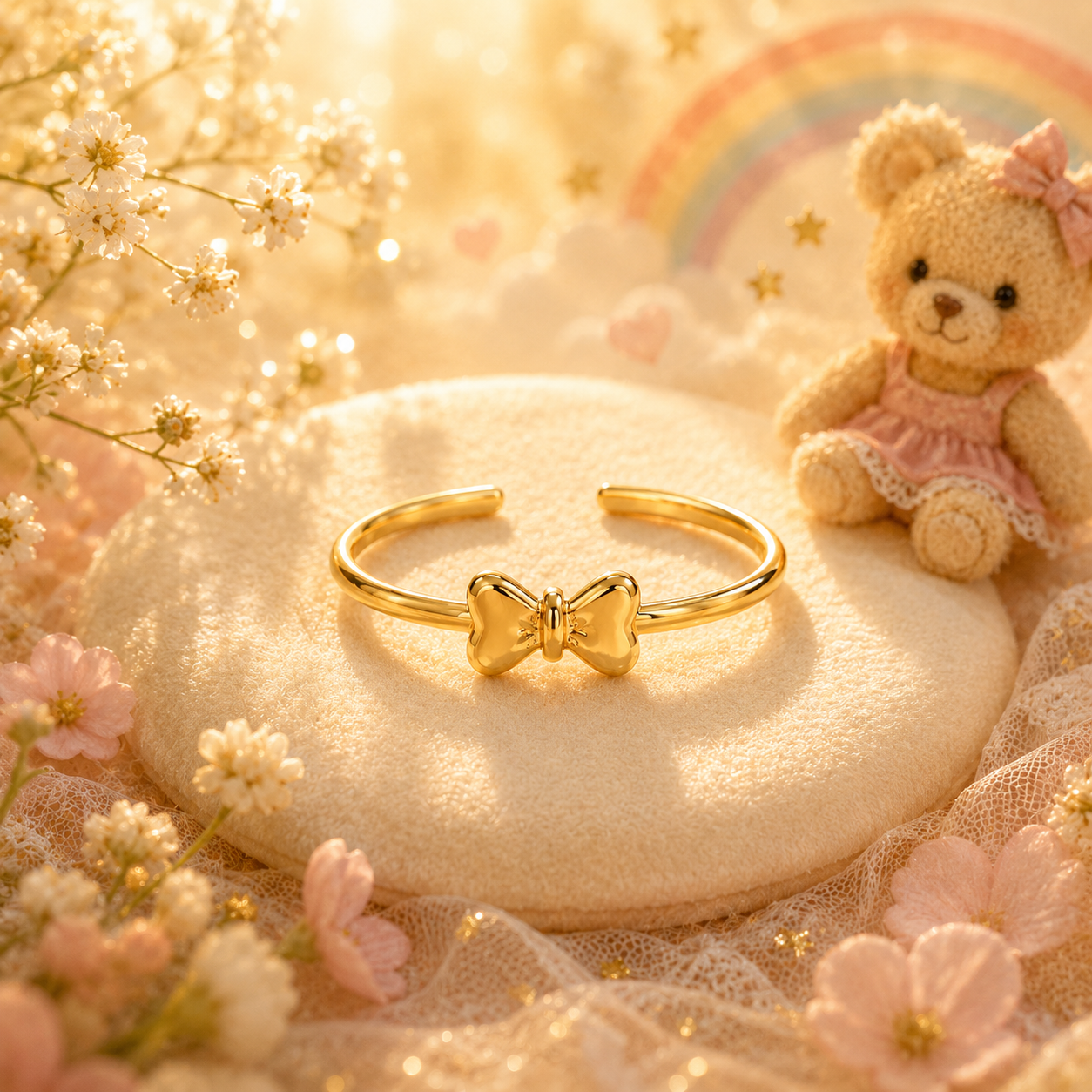 Gold Plated Bow Design Ring