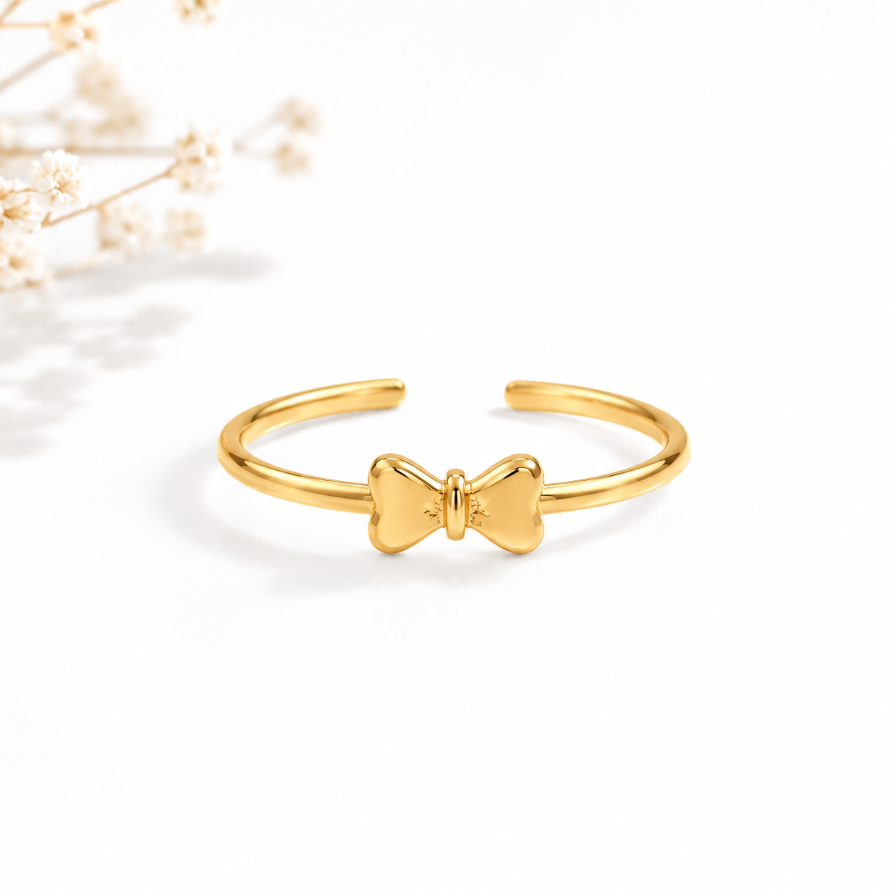 Gold Plated Bow Design Ring