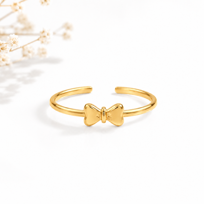 Gold Plated Bow Design Ring