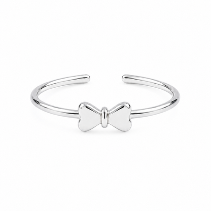 Silver Plated Bow Design Ring