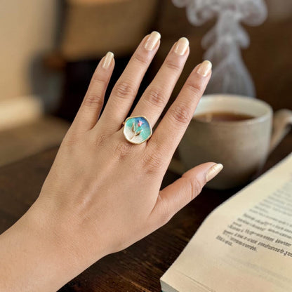 Gold Plated Tulip Art Ring