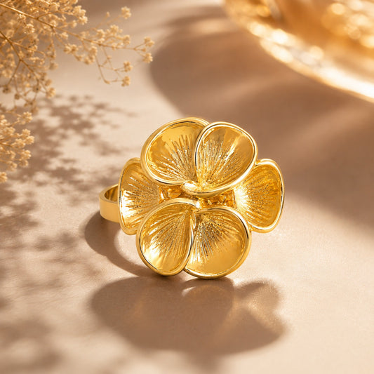 Gold Plated Golden Bloom Ring