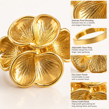 Gold Plated Golden Bloom Ring