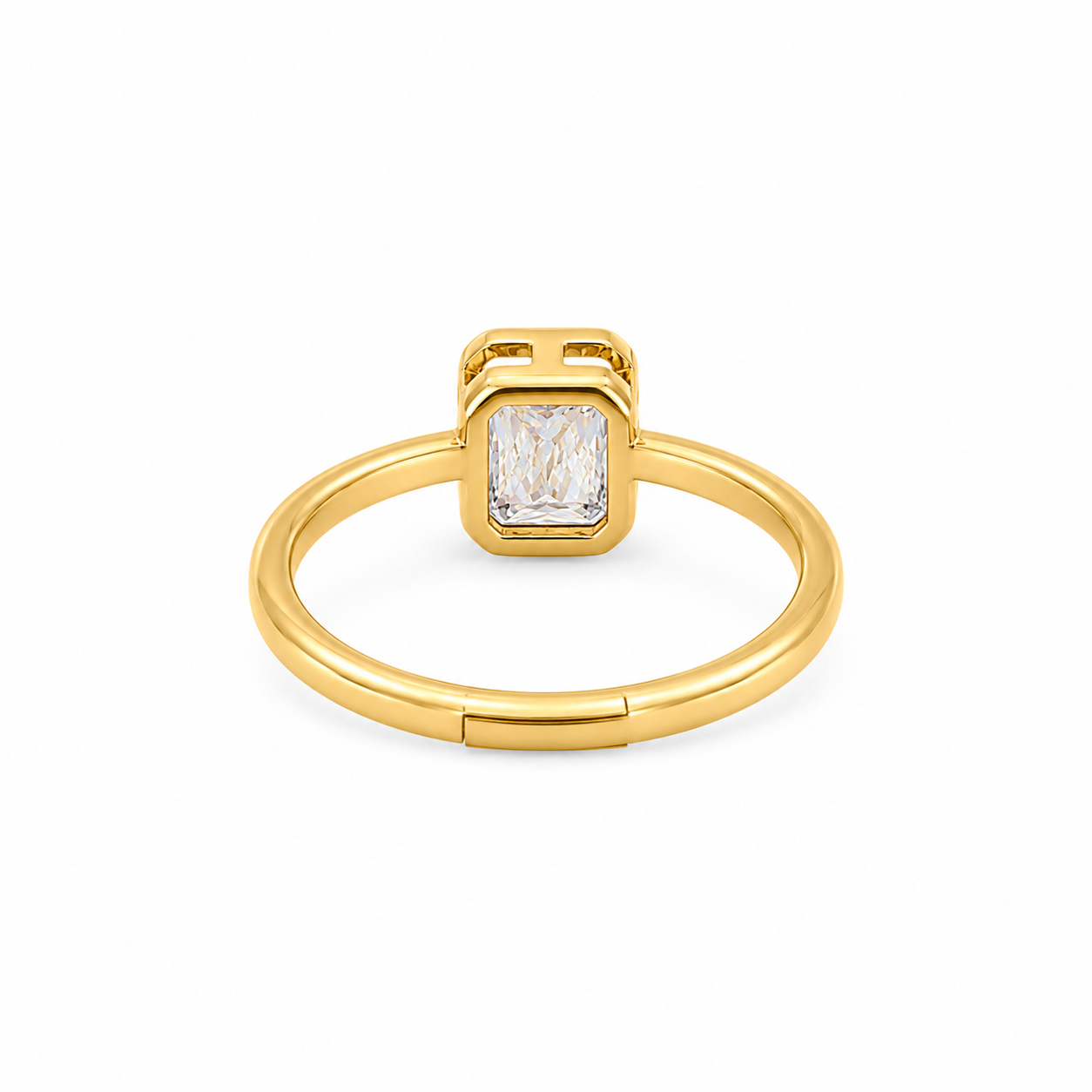 Gold Plated Crystal Minimal Ring