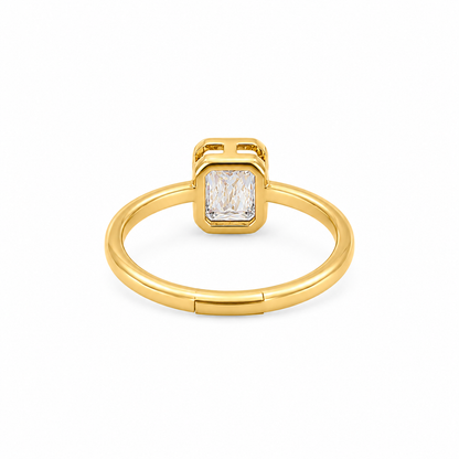 Gold Plated Crystal Minimal Ring