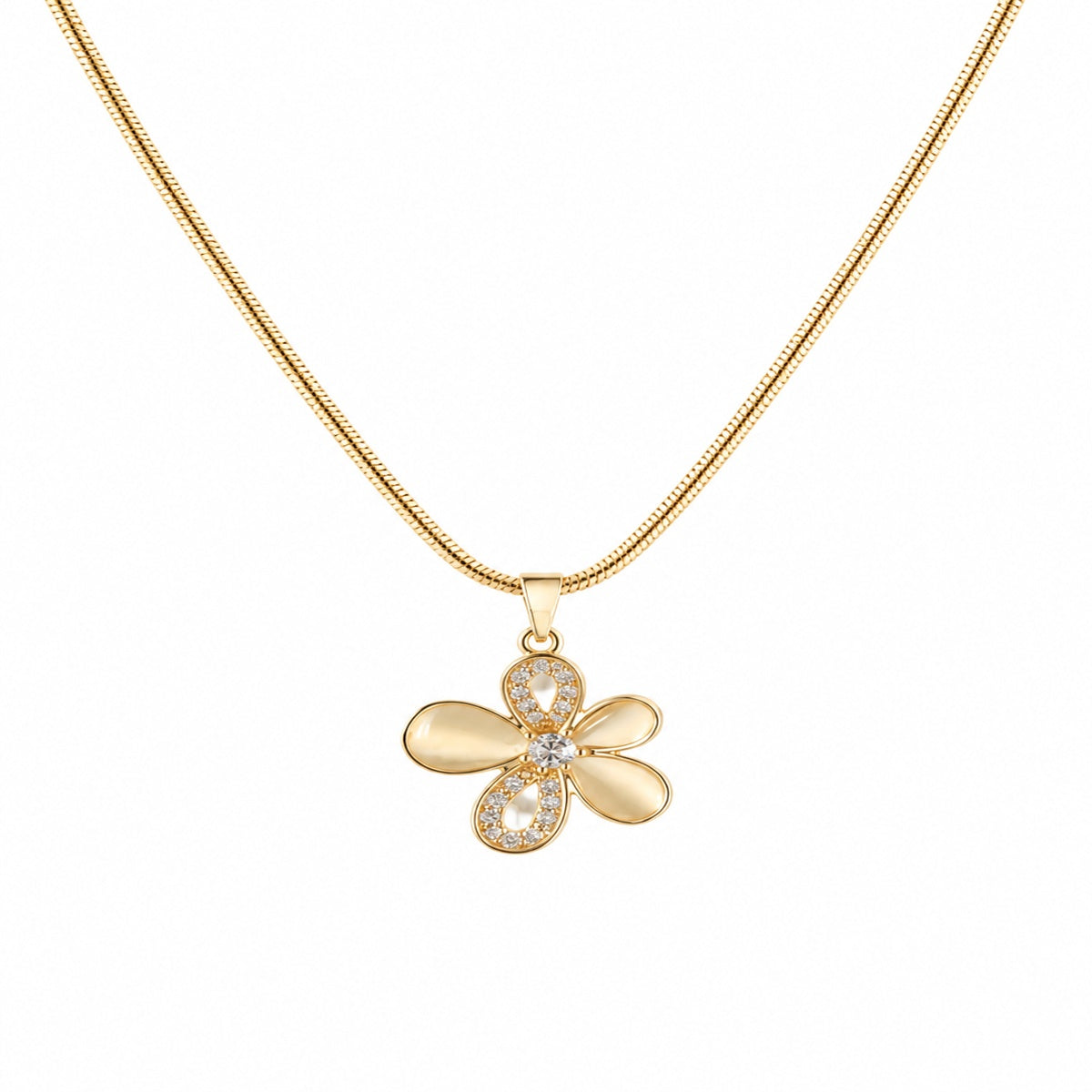 Floral Pendant with Chain