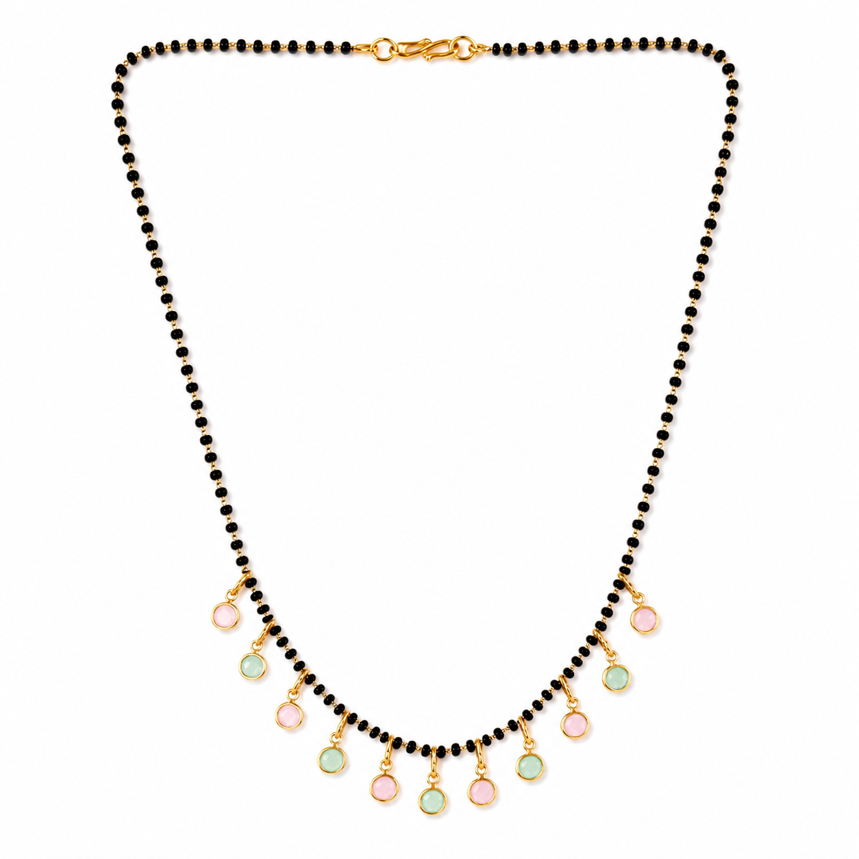 Gold Plated Multicolor Stones Mangalsutra