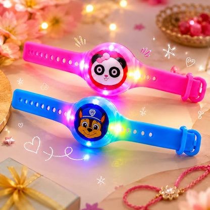 Kids LED Cartoon Wrist Band Rakhi