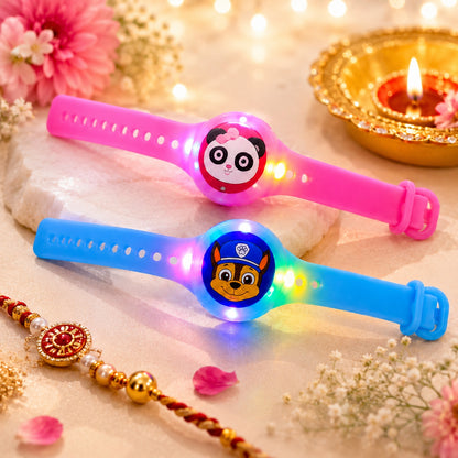 Kids LED Cartoon Wrist Band Rakhi
