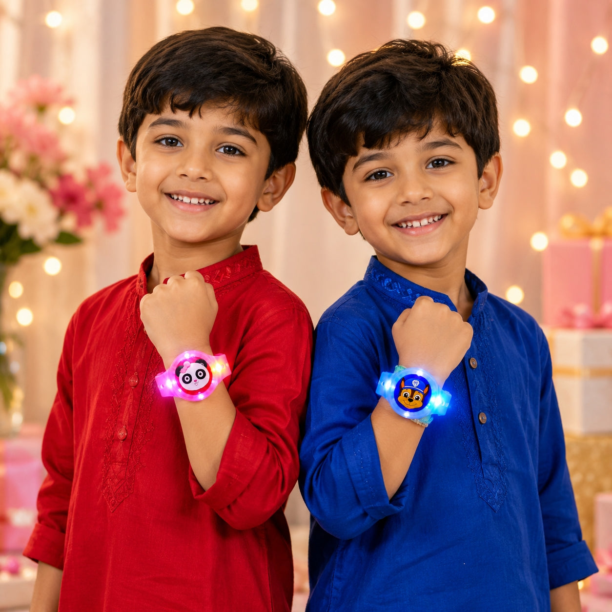 Kids LED Cartoon Wrist Band Rakhi
