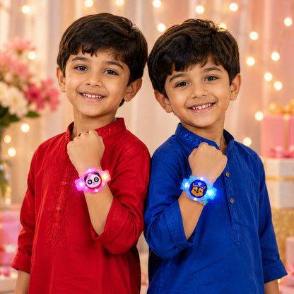 Kids LED Cartoon Wrist Band Rakhi
