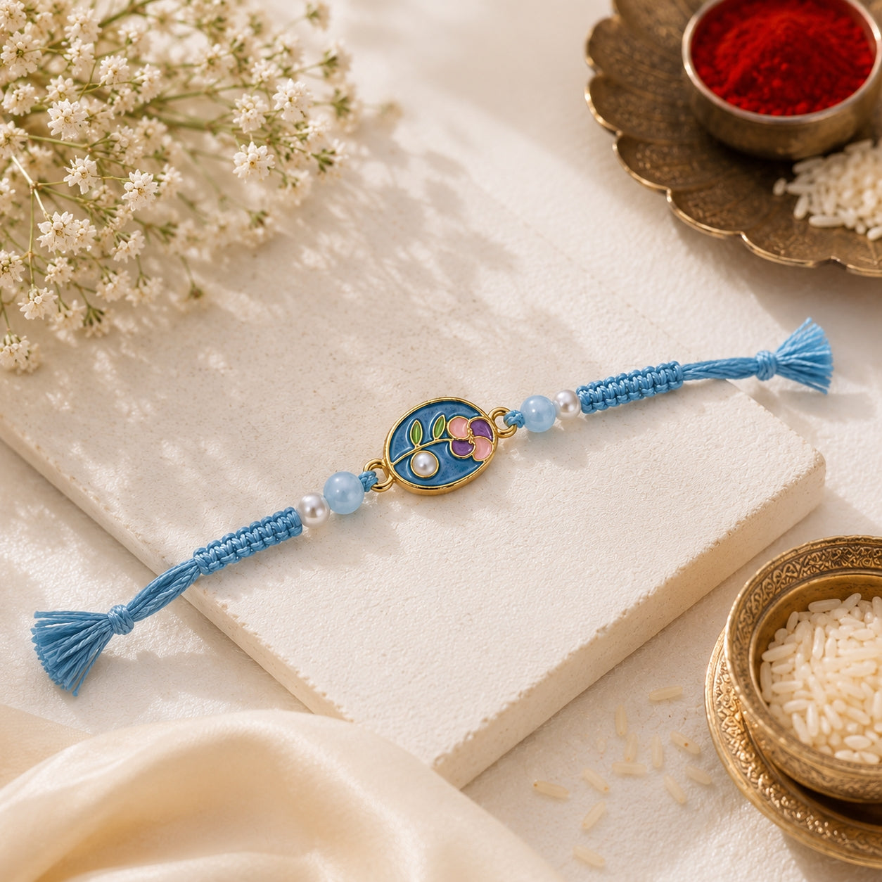 Floral Designer Rakhi for Brother