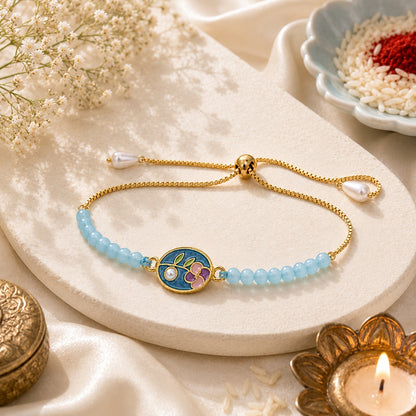 Floral Lumba Rakhi Bracelet for Bhabhi