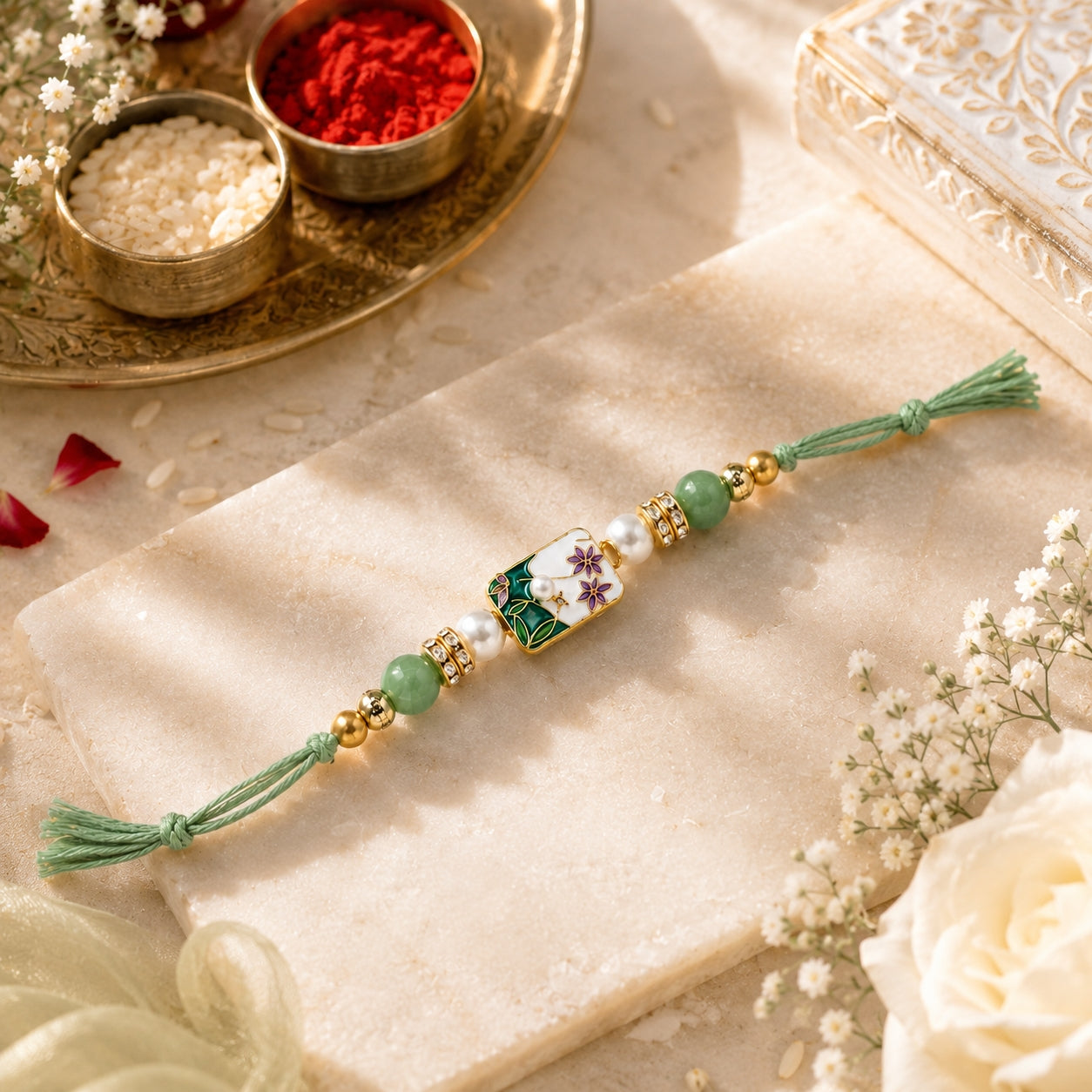 Floral Designer Rakhi for Brother