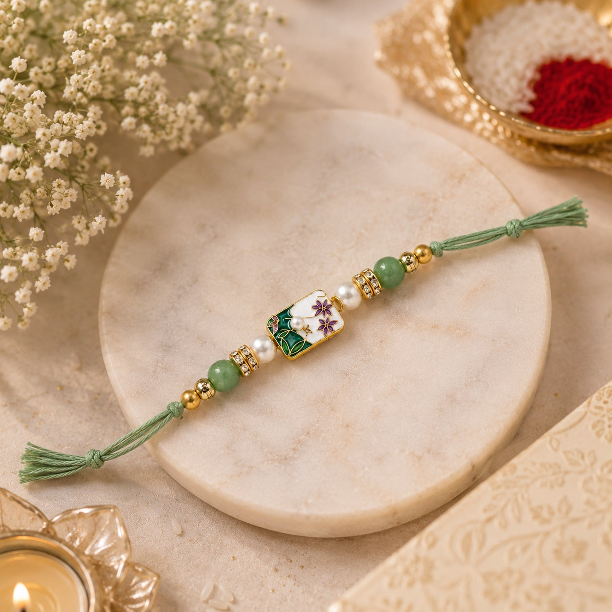 Floral Designer Rakhi for Brother