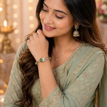 Floral Lumba Rakhi Bracelet for Bhabhi