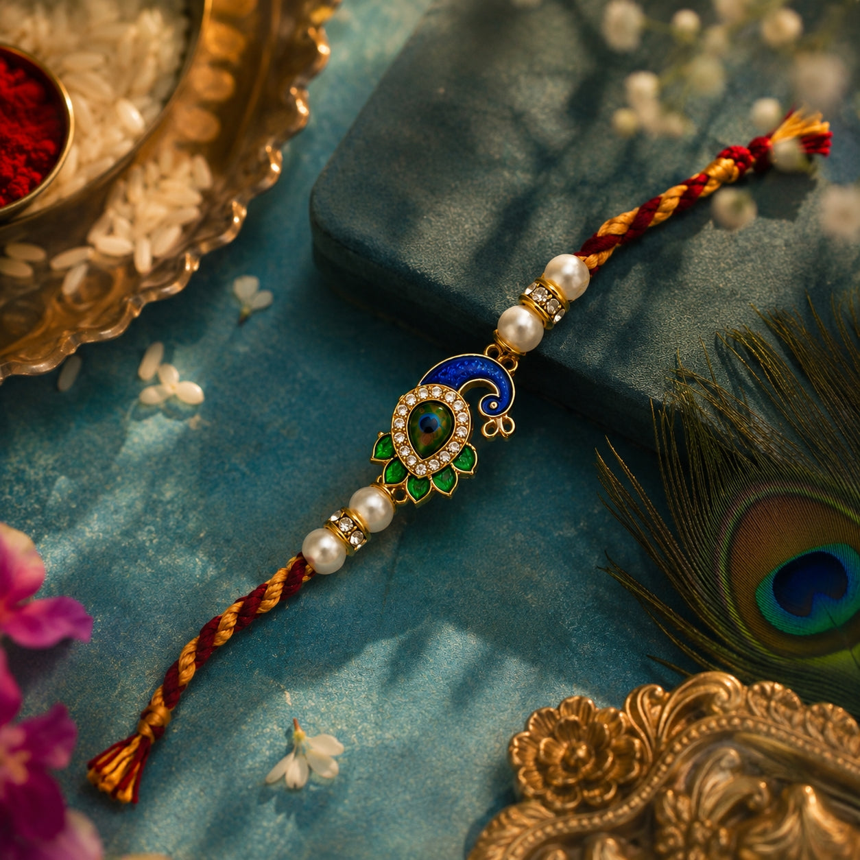 Peacock Designer Rakhi for Brother