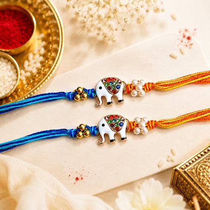 Elephant Designer Rakhi Set of 2