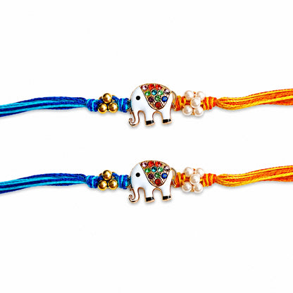 Elephant Designer Rakhi Set of 2
