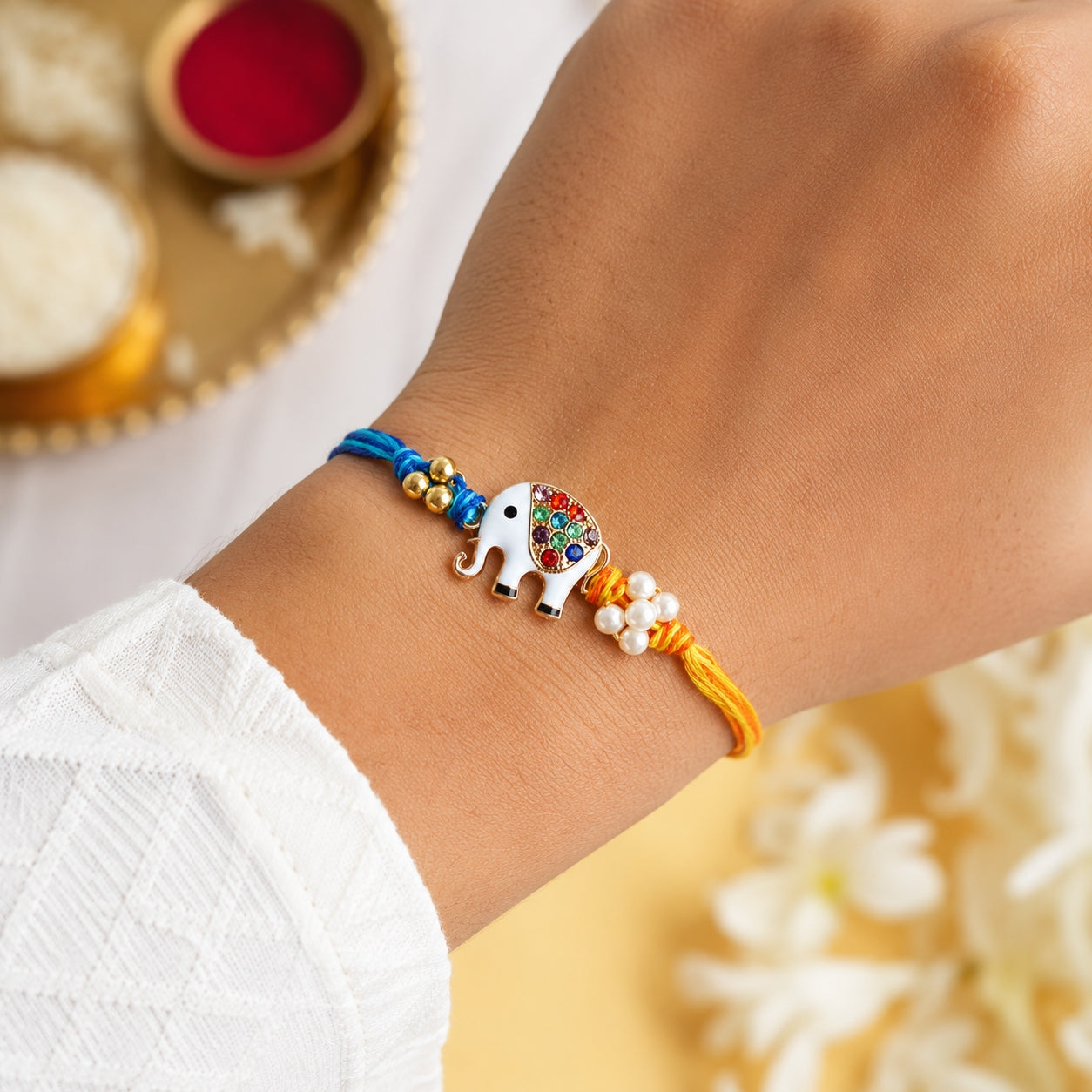 Elephant Designer Rakhi for Brother