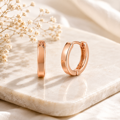 Plain Rose Gold Plated Bali Earring
