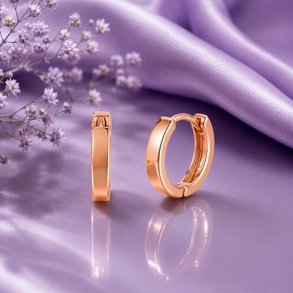 Plain Rose Gold Plated Bali Earring