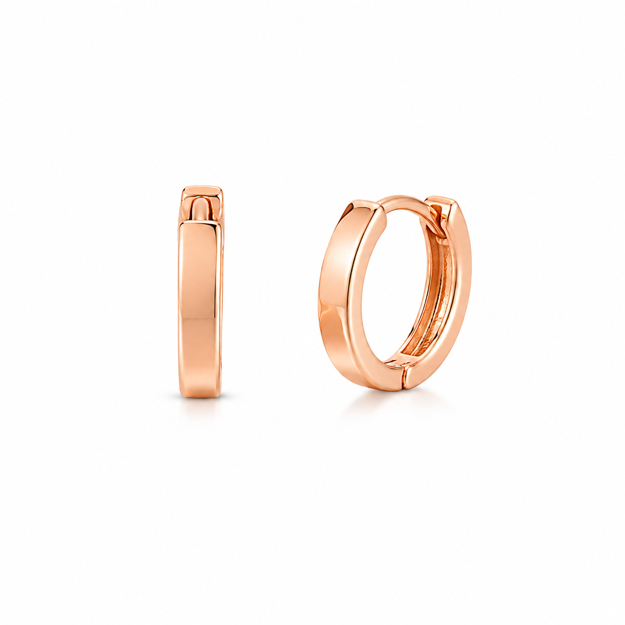 Plain Rose Gold Plated Bali Earring