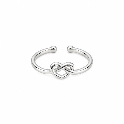 Silver Plated Baby Infinity Heart Design Ring