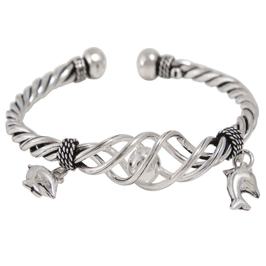 Fish Charm Bangle Bracelets