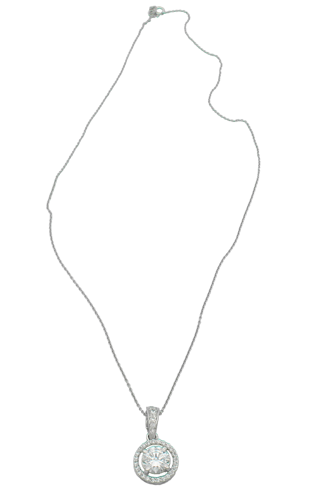 925 Sterling Silver Round Shape Pendant With Chain For Girls And Women