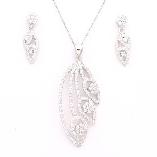 Leaf Shape Pendant Set