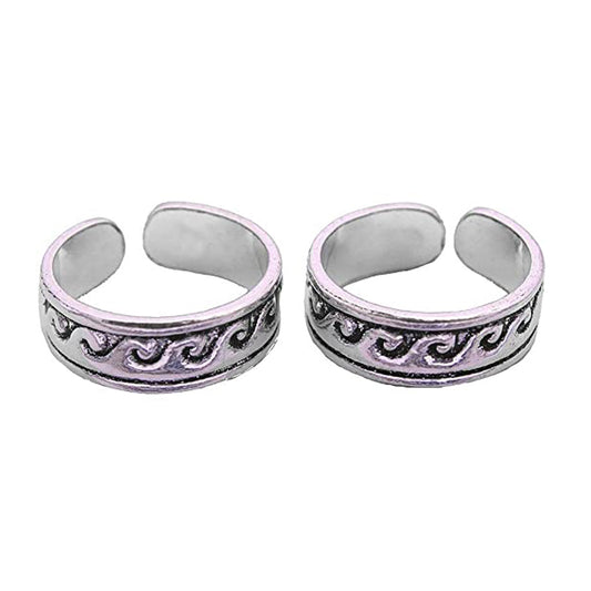 Wave Design Band Toe Ring