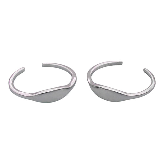 Silver Plain Design Toe Ring