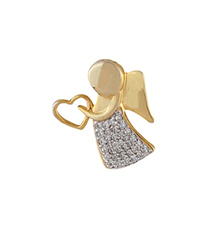 925 Sterling Silver Angel With Heart Pendant For Girls And Women