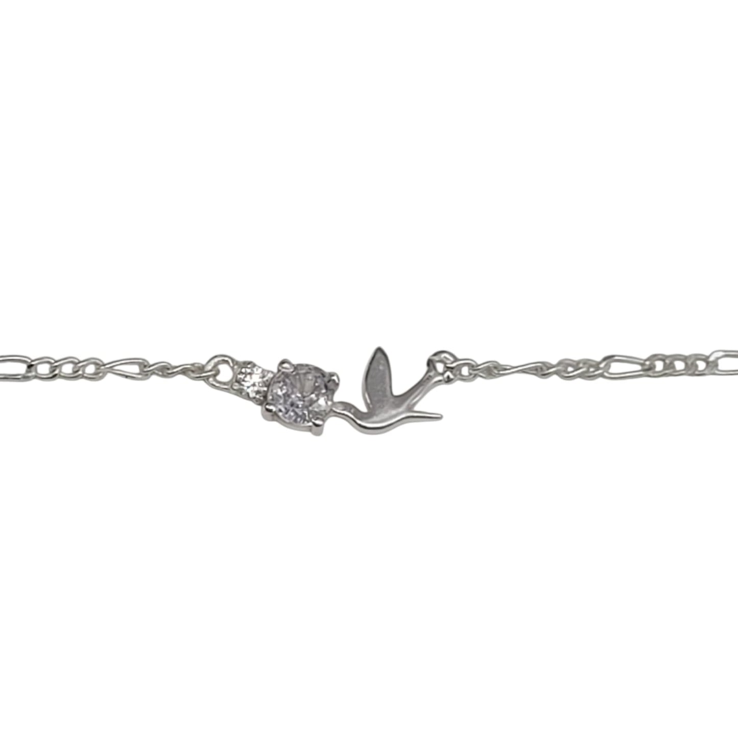 Silver Anklet with Bird charm 0-5 years (Pair)
